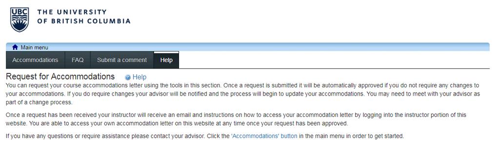 2. Then click on the Accommodations