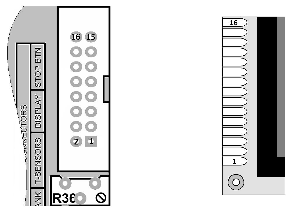 3) Display konektor Slúži na prepojenie DPS MAI a znakového displeja.