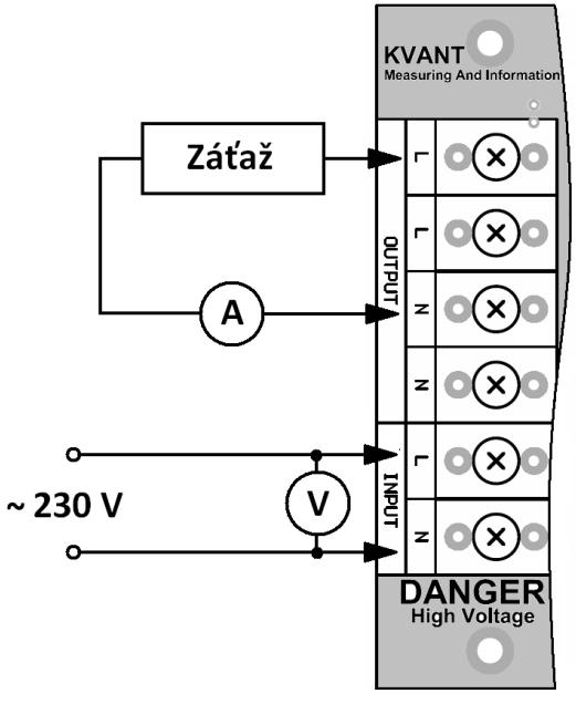 hodnoty napätia: 1) Paralelne k napájaciemu konektoru (konektor 1 časť: INPUT) pripojiť TRUE RMS voltmeter 2) Pripojiť MAI modul na