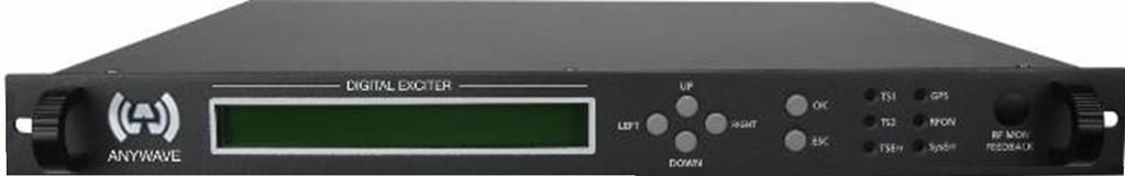 Exciter Specifications Signal Inputs TS Inputs: 2 Transport Stream with loop out, DVB-ASI only Connector: BNC female 75 Ω RF Input: Frequency: VHF or UHF Bandwidth: 6 MHz Connector: BNC female 50 Ω