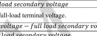 In this situation the secondary terminal voltage of the