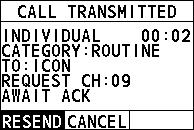 FM-4800 Operator s Manual DIGITAL SELECTIVE CALLING Icon indicates the alias of the contact. If the called party is added in the call list, the alias will appear here.