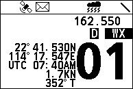 FM-4800 Operator s Manual Weather Mode 7. Weather Mode When the product works on the USA or CAN channel, the weather mode is enabled.