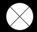 an X in the box below the symbol, which symbol