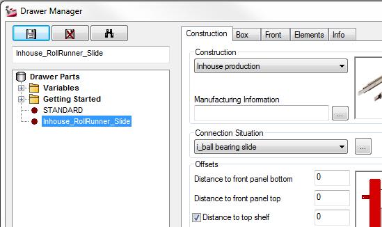 Create new principle 157 9.1 Create new principle First create a new drawer principle. In order to do this, select the STANDARD drawer principle and rename it.