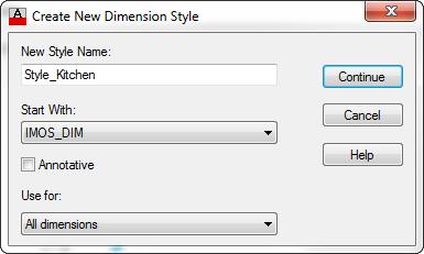 Dimensioning 80 1. For creating a new style, click on the button new. 2.