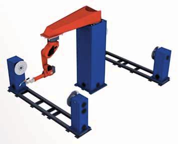 working stations. The rotating C-frame is directly mounted on the floor or a floor-mounted linear track. High repeatability (± 0.