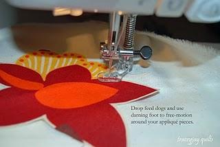 If you are new to appliqué, like I still consider myself, then I recommend you follow Natalia's starch appliqué tutorial. http://piecenquilt.blogspot.com/2009/11/starch-applique-tutorial.