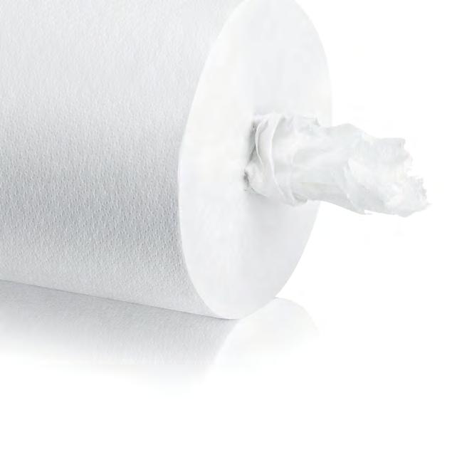 Paper towel rolls Centerfeed Accredited with the EU-Ecolabel Highly white, strong and absorbent - typical of WEPA comfort. Item no.