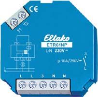 Isolating Relay ETR61NP with Window Contact FK ETR61NP-230V+FK 1 NO contact not potential free 10A/250V AC. With window contact. Standby loss 0.5 watt only.