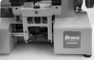 Operating manual - English BRAVO III 7.14 Replacing carriage spring 1) Turn the machine off and unplug it. 2) Release the carriage and leave it in the working position (towards the tracer point).