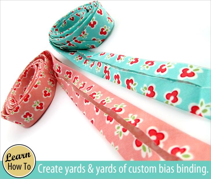 Soooo... what is continuous bias binding? It s one of those two birds with one stone techniques. Simply stated, it s a technique for pre-sewing bias binding strips before you actually cut them.