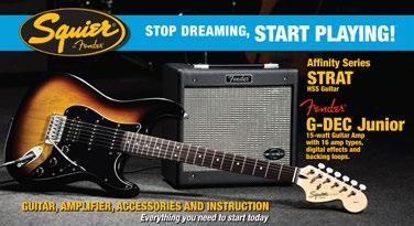 Squier Instruments Packs Stop Dreaming, Start Playing! Set: Affinity Series Strat HSS with G-DEC Junior Amp NEW!