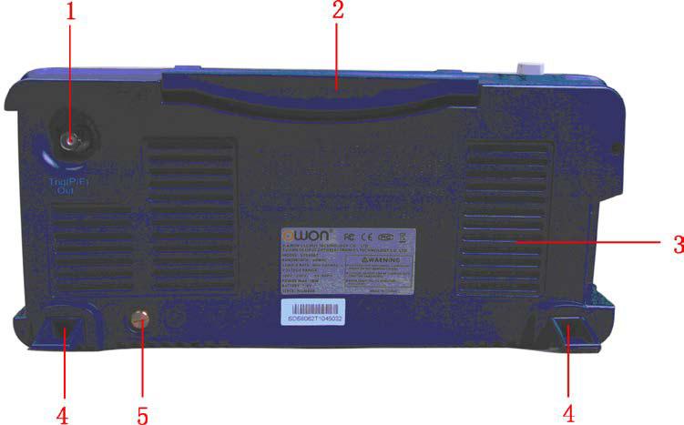 4.Junior User Guidebook 2. USB Device port: It is used to transfer data when external USB equipment connects to the oscilloscope regarded as "slave device".