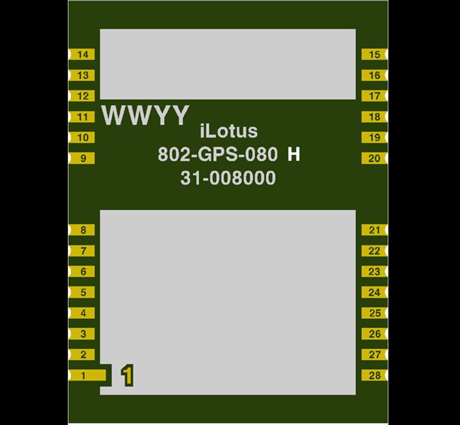 4 Module Pin Layout The TX Oncore receives electrical power and