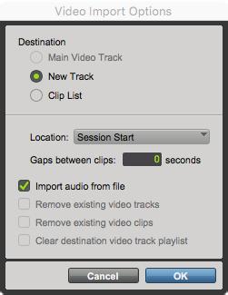 importing and working with video Optimized Specs for Video Files in ProTools File Type: Quicktime.MOV Codec: Apple ProRes 422 LT Resolution: HD 1280 x 720 Match Framerate to Video Project: 23.