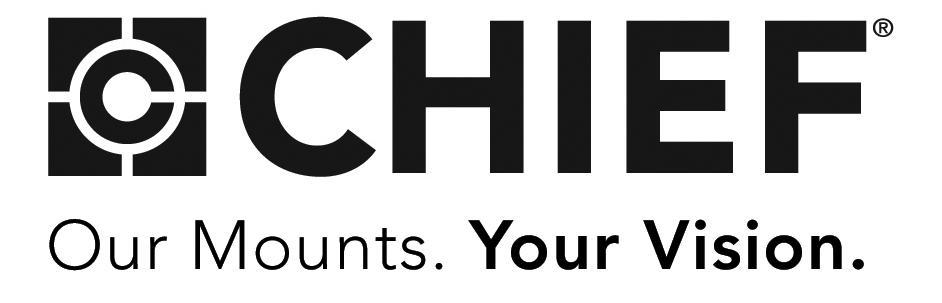 Chief Manufacturing, a products division of Milestone AV Technologies 8805-002018 Rev01 2011 Milestone AV Technologies, a Duchossois Group Company www.chiefmfg.
