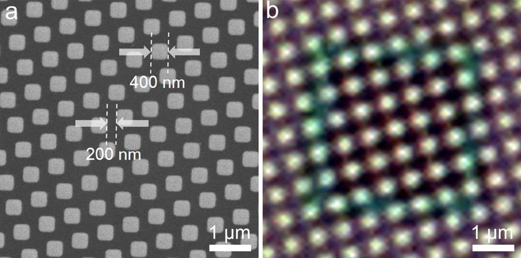 Supplementary Figures fig. S1. Wafer pattern used for evaluating the magnification factor and field of view of a TiO2 msil.