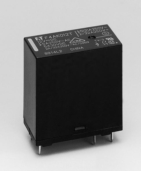 POWER RELY POLE /TV-3 RTED COMPCT TYPE FTR-F Series RoHS compliant FETURES Small high density type relay mm save % compared to VB UL/CS TV-3 rating Insulation distance: minimum mm between coil and