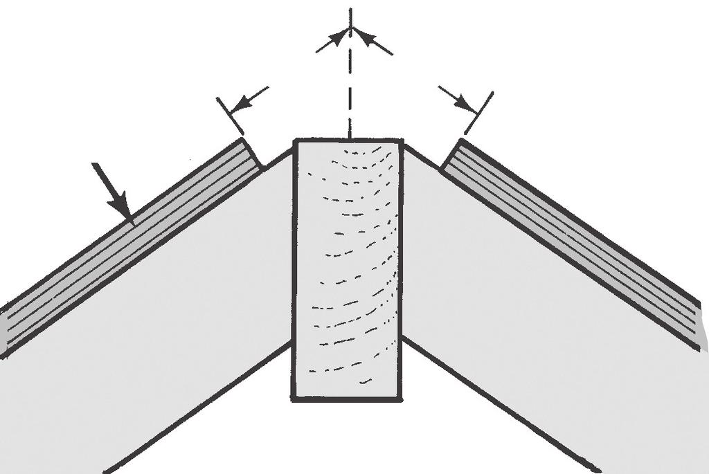 Illustration C Truss roofs (No ridge boards) Illustration D Rafter Framed roofs with ridge pole Sheathing 1" Air 1 1/4" 1 1/4" Sheathing 1/2" Air