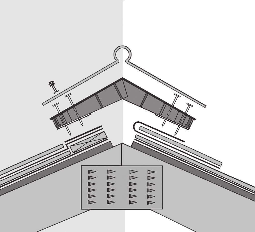 Adapts to ridge pole or truss construction.