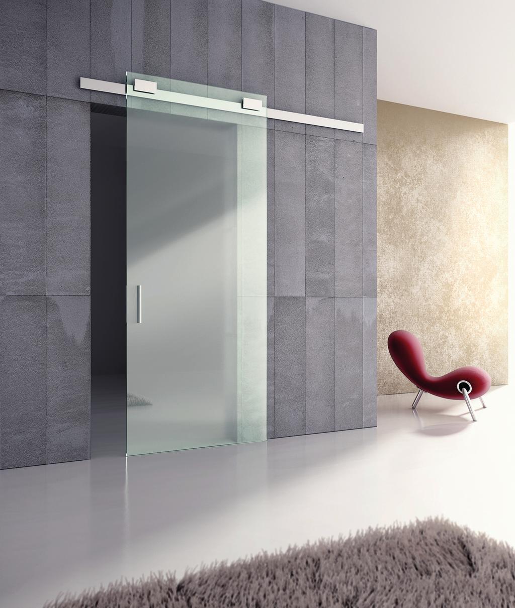 Diva Air Vetro Sliding system for glass doors with amortised