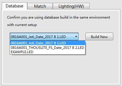 Fig. 4.10 LED Database selection or Build new database 4.