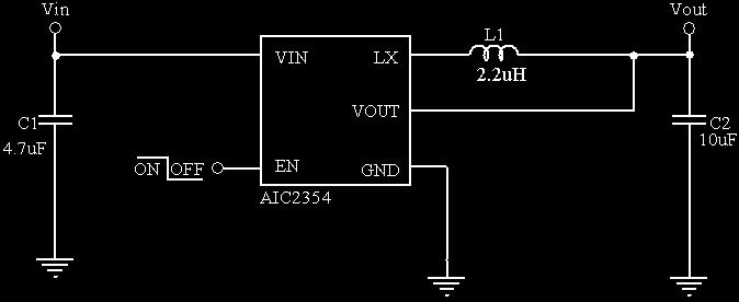 1A Synchronous PWM/PSM Step-Down DC/DC Converter FEATURES.5V to 5.5V Input Voltage Range 1.