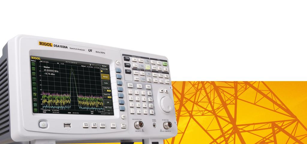 All Digital IF Technology Frequency Range: 9 khz to 2 GHz or 3 GHz Displayed Average Noise Level Up to