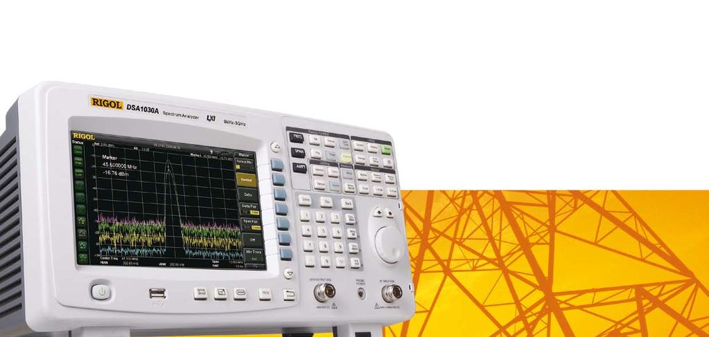 9 khz - 3 GHz Frequency Range -148 dbm Displayed Average Noise Level (DANL) -88 dbc/hz@10 khz Phase Noise (typ.) Overall Amplitude accuracy <1.