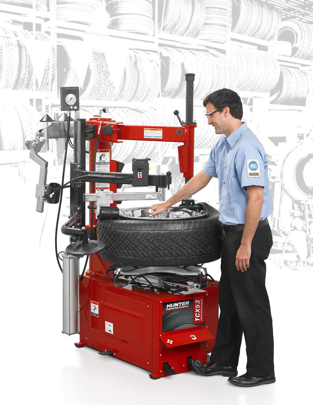 PATENTED Bead press system delivers control Specifications TCX53 Performance Tire Changer *