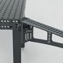 SYSTEM 16 FIXTURE ELEMENTS The corner square is used to mount clamping squares or U-shapes at table corners to extend the