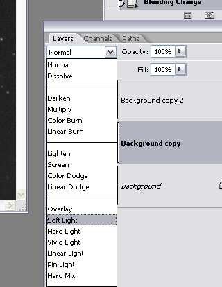 Change Background copy 2 layer (upper layer) property