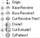 110)Edit the Pattern feature. Right-click on the Circular Pattern from the Feature Manager. Click Edit Definition. Enter 8 in the Total instances spin box. Display the updated Pattern. Click OK.