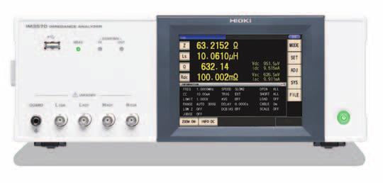 IMPEDANCE ANALYZER IM3570 Component measuring instruments Single Device Solution for High Speed Testing and Frequency Sweeping With this new IM3570 Impedance Analyzer, an LCR meter and an impedance