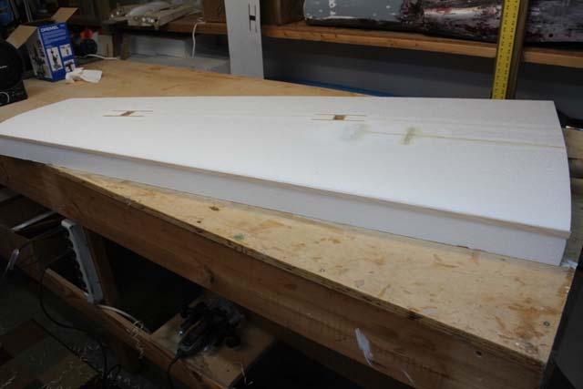Optional: Prior to sheeting, I like to add a false leading and trailing edge to the wing.