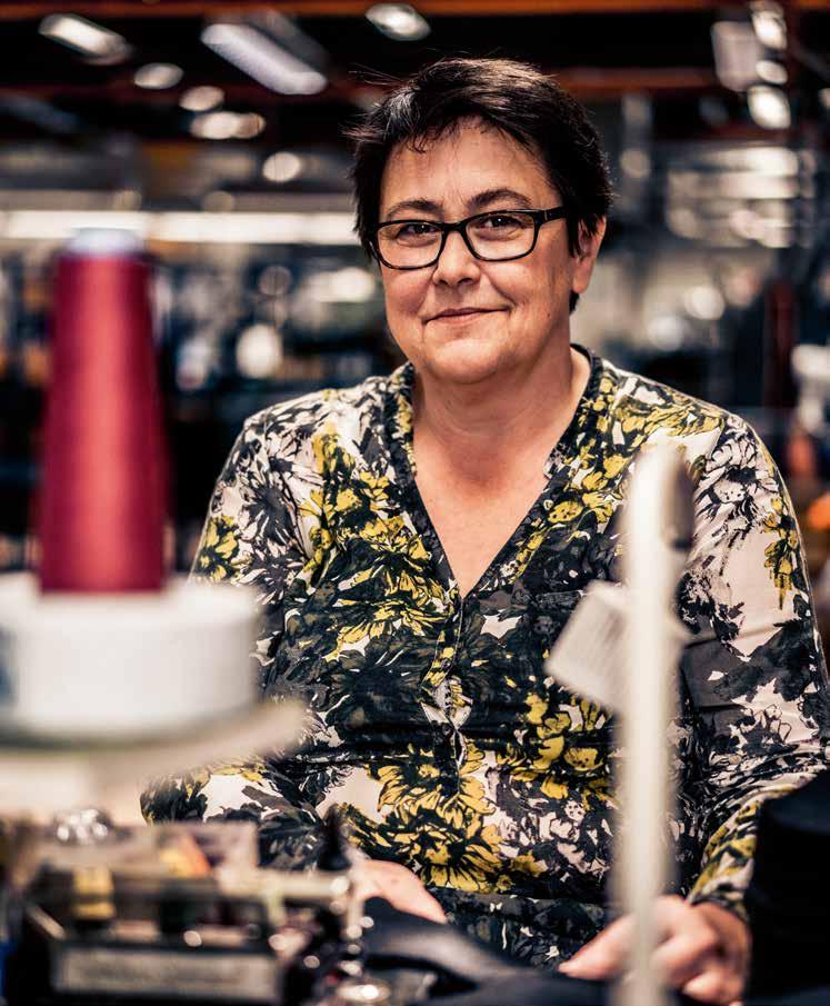 NAME: Ann-Mari Lund OCCUPATION: Seamstress Has been working at Woolpower in Östersund since 1977 I have been working at Woolpower for almost 40 years.