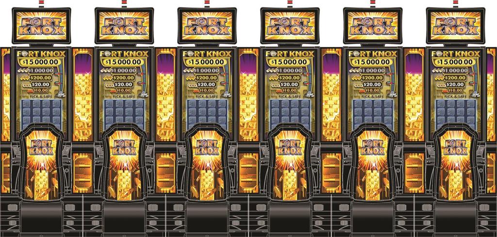 Developed for low denomination gameplay, Fort Knox Cleopatra includes a five reel, 30 pay line configuration while Fort Knox Diamond Vault features a five reel, 50 pay line configuration.