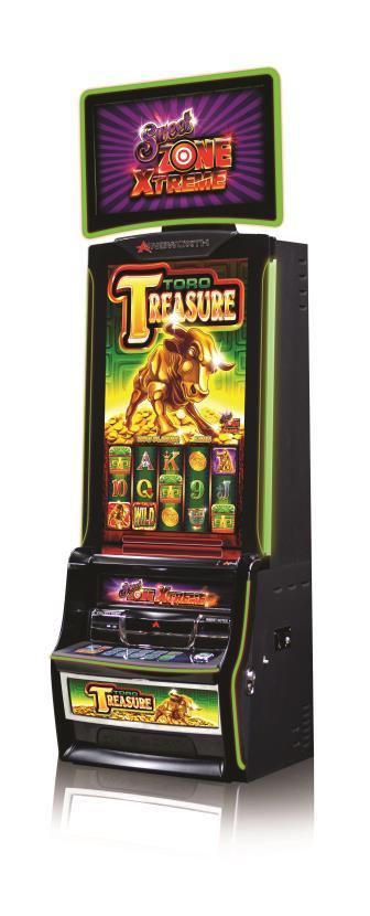 The two games in the Sweet Zone Xtreme series, Rumble Thunder and Toro Treasure, are featured on the new A640 cabinet.