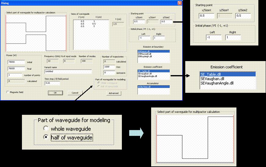 7 Fig. 5. The main window of MulSim, which allows the user to specify all simulation parameters.