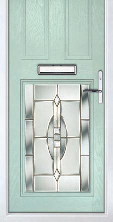 Door Colour: Golden Oak Decorative Glass: Elegance