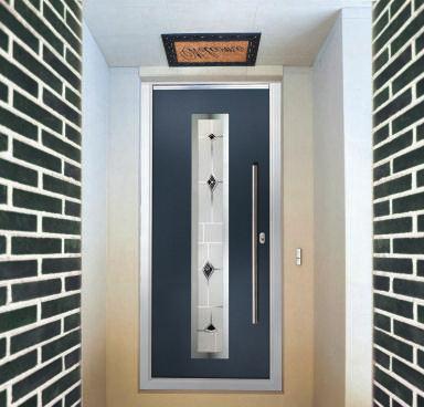 Black Inox Monaco LINKS CONTEMPORARY DOORS With its large single centre lite drawing the eye, the Inox