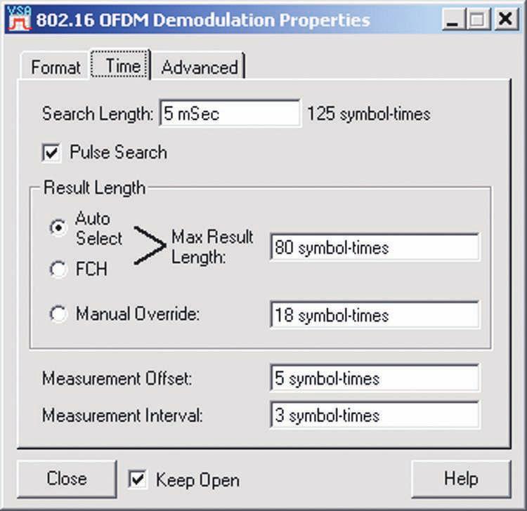 08 Keysight WiMAX Signal Analysis, Part 3: Troubleshooting Symbols and Improving Demodulation Application Note The values for Measurement Offset and Measurement Interval are entered using the