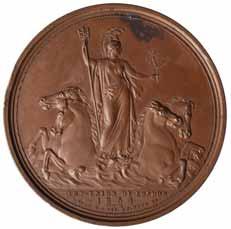 $180 2033 Marriage of Princess Charlotte, 1816, in copper (25mm) (BHM 909); Death of George Canning, 1827, in bronze (25mm) (BHM 1302); Queen Victoria Coronation, 1838, in brass (24mm) (BHM 1864