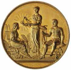 In official Science and Art Dement case of issue with VR cypher, bronzed proof-like finish, nearly FDC.
