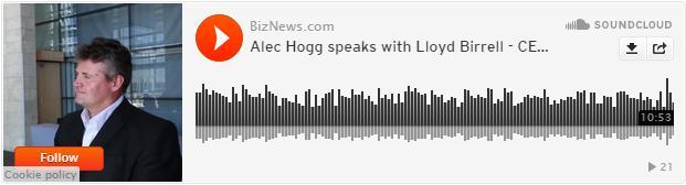 Lloyd Birrell, Chief Executive of Stonewall Resources joined Alec Hogg at