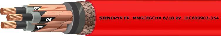 SIENOPYR FR MMGCEGCHX SIENOPYR FR MMGCEGCHX Medium voltage motor supply cables for ships and offshore units Medium voltage cables for ships and off-shore units Application For fixed installation on