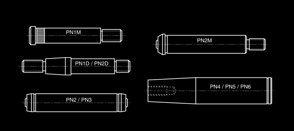 Illustration 1: Types of Pins A C B Size Type of pins Coupling Typet Size of Element Quantity Dimensions Rubber Elements PN PB-L PD A B C 145 PN1M PN1 4 155 PN1M PN1M PN1D PN1 6 175 PN1M PN1M PN1D