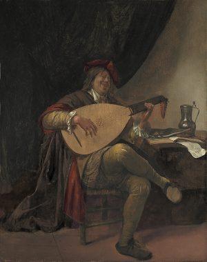 Page 3 of 9 In this painting Jan Steen has portrayed himself dressed informally, Comparative Figures laughing, and playing the lute.