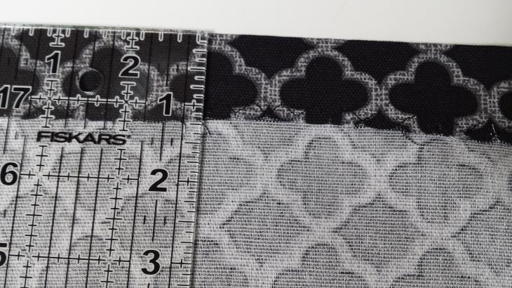 Sew along each side from the bottom seam to the top edge,